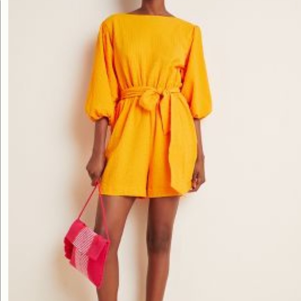 Anthropologie 
FRANCESCA BALLOON-SLEEVED ROMPER